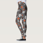 Niedliches Halloween Hexenkatze Ghost Pumpkin Leggings (Links)