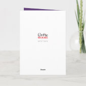 Niedliches Halloween Hexenrot-Blank Karte (Rückseite)