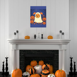 Niedliches Halloween-Hundengastkostüm - Adorabel Leinwanddruck