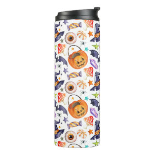 Niedliches Halloween Illustrationspapier Bath m Thermosbecher