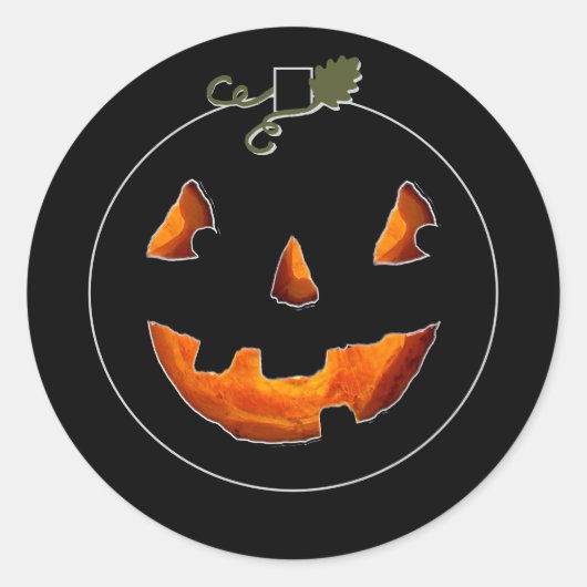 Niedliches Halloween Jack-o'-Laterne Runder Aufkleber (Vorderseite)