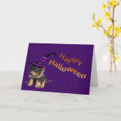 Niedliches Halloween Karte (Gelbe Blume)