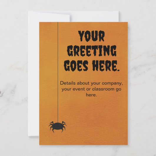 Niedliches Halloween-Kartenspiel oder Einladung (Rückseite)