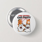 Niedliches Halloween-Katzen-Design im puranormalen Button (Vorne & Hinten)