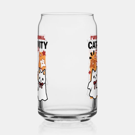 Niedliches Halloween-Katzen-Design im puranormalen Dosenglas (Rechts)