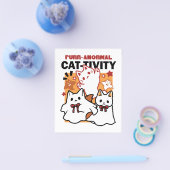 Niedliches Halloween-Katzen-Design im puranormalen Flyer (Einzeln)