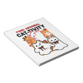 Niedliches Halloween-Katzen-Design im puranormalen Notizblock (angewinkelt)