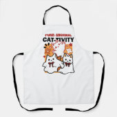 Niedliches Halloween-Katzen-Design im puranormalen Schürze (Vorderseite)