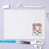 Niedliches Halloween-Katzen-Design im puranormalen Seidenpapier (Handwerk)