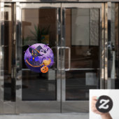 Niedliches Halloween-Katzenjammer Fensteraufkleber (Büro Tür)