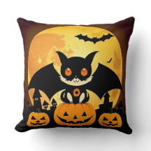 Niedliches Halloween-Katzenzeichen mit Pumpkins