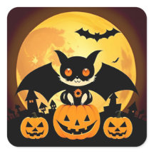 Niedliches Halloween-Katzenzeichen mit Pumpkins