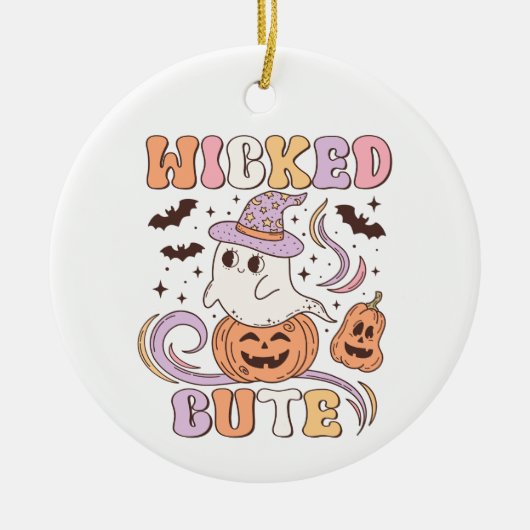 Niedliches Halloween Keramik Ornament (Vorne)