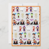 Niedliches Halloween Kid's Costume Party Einladung (Rückseite)