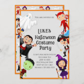 Niedliches Halloween Kid's Costume Party Einladung (Vorne/Hinten)