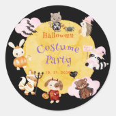 Niedliches Halloween-Kids-Kostüm-Party Runder Aufkleber (Vorderseite)