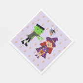 Niedliches Halloween Kids-Party Serviette (Ecke)