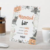 Niedliches Halloween-Kinderdusche Momosa-Bar-Zeich Sockelschild (In SItu)