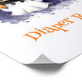 Niedliches Halloween-Kinderduschtenabwaschzeichen Poster (Ecke)