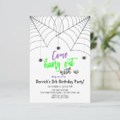 Niedliches Halloween Kindergeburtstag Party Einladung (Stehend Vorderseite)