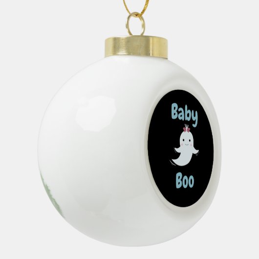 Niedliches Halloween-Kindergeschenk für Baby Boo Keramik Kugel-Ornament (Links)