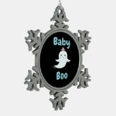 Niedliches Halloween-Kindergeschenk für Baby Boo Schneeflocken Zinn-Ornament (Links)