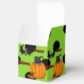 Niedliches Halloween Kitten, Bat Square Gefälligke Geschenkschachtel (Geöffnet)