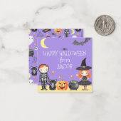 Niedliches Halloween-Kostüm Kindergeschenk Mitteilungskarte (Vorderseite/Rückseite Beispiel)