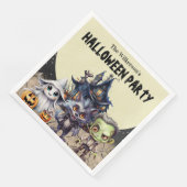 Niedliches Halloween-Kostüm-Party und Spuk Haus Serviette (Ecke)