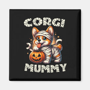 Niedliches Halloween Kostüm Welsh Corgi Mummy Hund Magnet