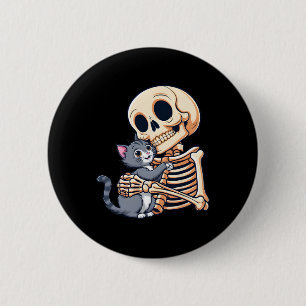 Niedliches Halloween-Kostümkatze Button
