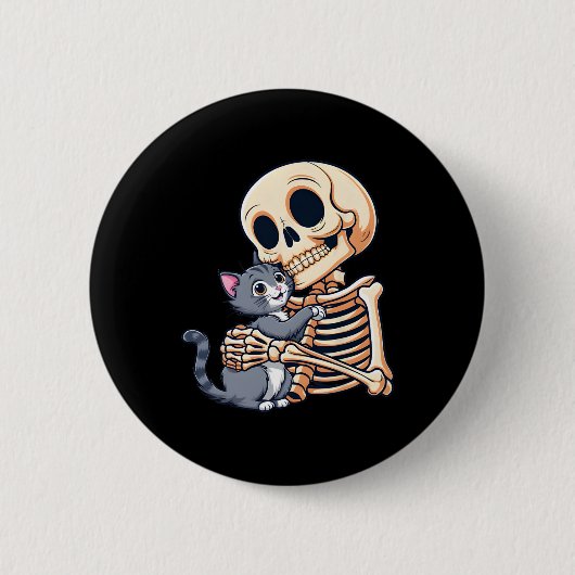 Niedliches Halloween-Kostümkatze Button (Vorderseite)