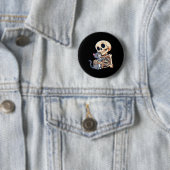 Niedliches Halloween-Kostümkatze Button (Beispiel)