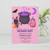 Niedliches Halloween-KostümParty Einladung (Stehend Vorderseite)