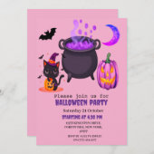 Niedliches Halloween-KostümParty Einladung (Vorne/Hinten)