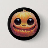 Niedliches Halloween-Kürbisgefecht Button (Vorderseite)