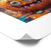 Niedliches Halloween-Kürbisposter Poster (Ecke)