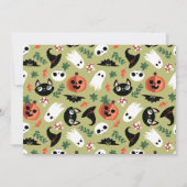 Niedliches Halloween-Laufwerk mit Green Baby-Dusch Einladung (Rückseite)