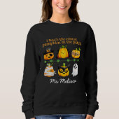 Niedliches Halloween lehre ich Kürbis in den Patch Sweatshirt (Vorderseite)