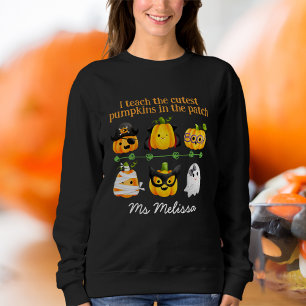 Niedliches Halloween lehre ich Kürbis in den Patch Sweatshirt