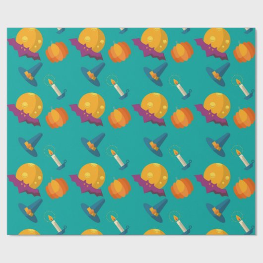 Niedliches Halloween-Magic Geschenkpapier (Flach)