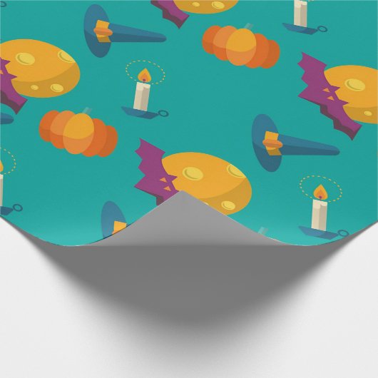 Niedliches Halloween-Magic Geschenkpapier (Ecke)