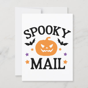 Niedliches Halloween Mail-Siegel Postkarte