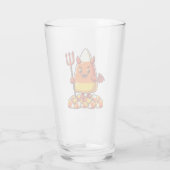 Niedliches Halloween-Maismonster Glas (Rückseite)