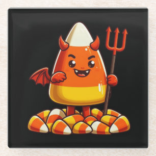 Niedliches Halloween-Maismonster Glasuntersetzer