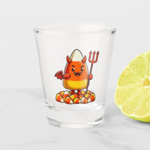 Niedliches Halloween-Maismonster Schnapsglas