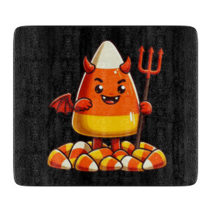 Niedliches Halloween-Maismonster Schneidebrett