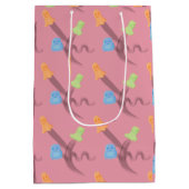 Niedliches Halloween mit Gespenstern Mittlere Geschenktüte (Rückseite)