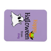 Niedliches Halloween mit Ghostie und Frosch person Magnet (Horizontal)