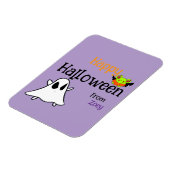 Niedliches Halloween mit Ghostie und Frosch person Magnet (Linke Seite)